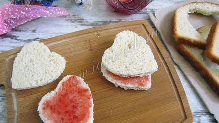 Рецепт французских тостов в виде сердца