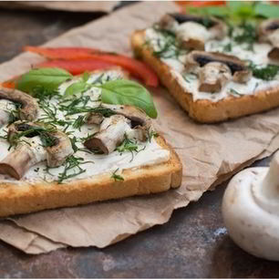 Рецепт Хрустящих тостов с грибами