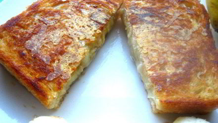 Рецепт хрустящего тоста с карамельным бананом