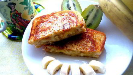 Рецепт хрустящего тоста с карамельным бананом