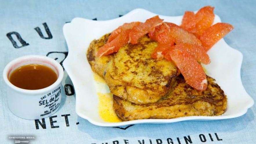 Рецепт сладких тостов с грейпфрутом