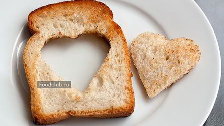 Рецепт тоста-валентинки