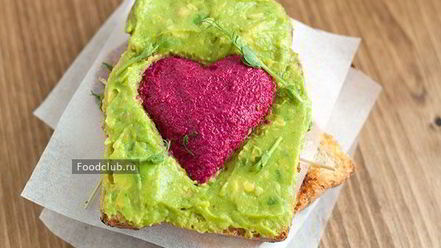 Рецепт тоста-валентинки