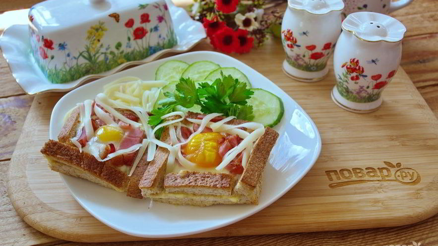 Рецепт тостов карбонара