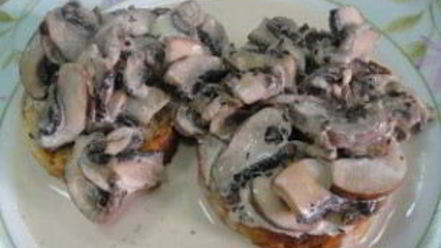 Рецепт тостов с грибами