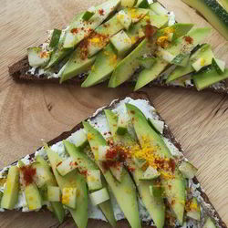 Рецепт Тостов с каймаком и авокадо