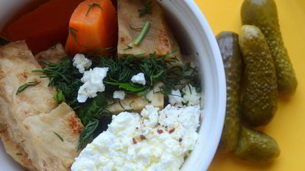 Рецепт тостов с творожно-овощной пастой