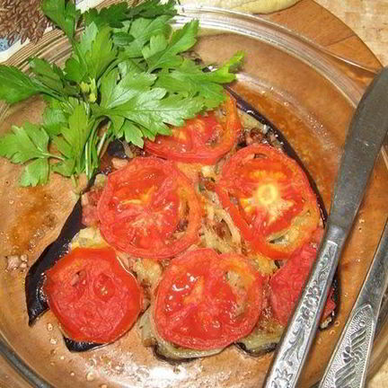 Рецепт Веера из баклажан