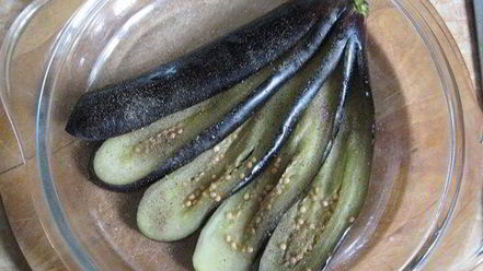 Рецепт веера из баклажан