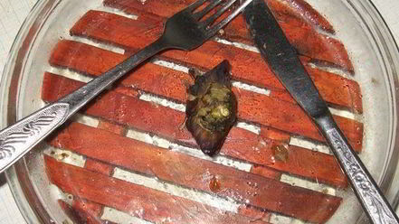 Рецепт веера из баклажан