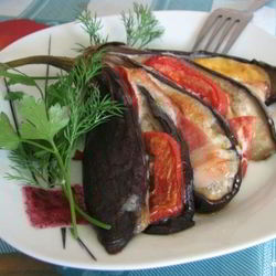 Рецепт Веера из баклажанов