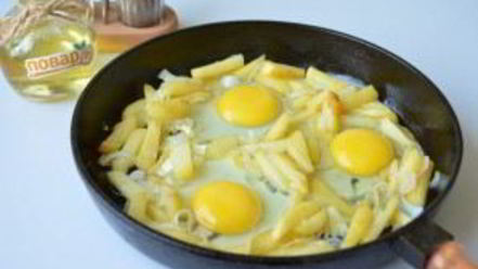 Рецепт деревенской яичницы