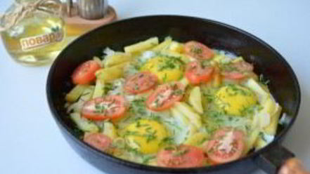 Рецепт деревенской яичницы