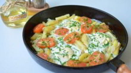 Рецепт деревенской яичницы