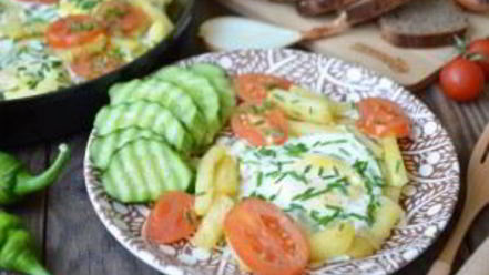 Рецепт деревенской яичницы