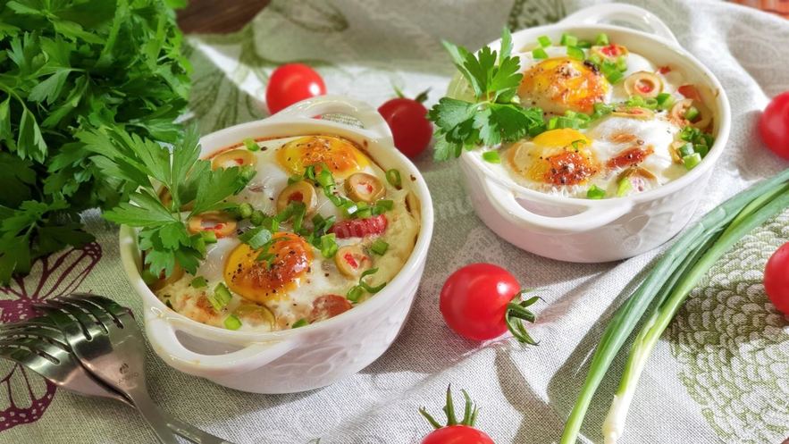 Рецепт питательной яичницы с тунцом