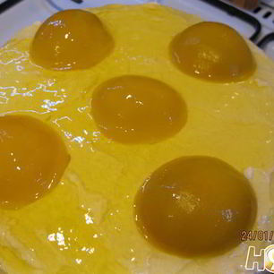 Рецепт Торта Яичница с персиками