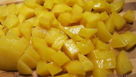 Рецепт торта яичница с персиками