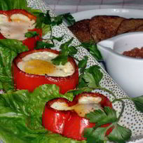 Рецепт Яичницы-глазуньи в сладких перцах