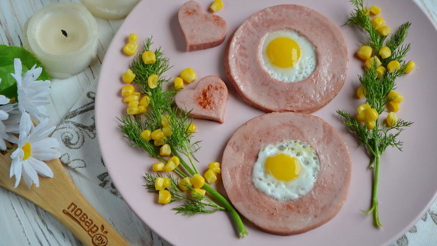 Рецепт яичницы с 8 марты