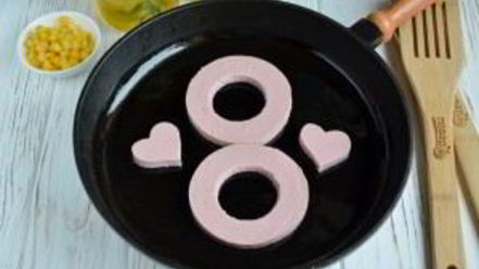 Рецепт яичницы с 8 марты