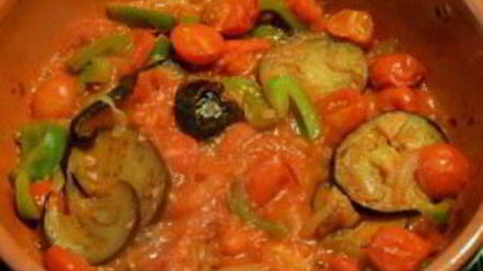 Рецепт яичницы с баклажанами