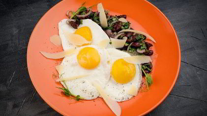 Рецепт Яичницы с фасолью