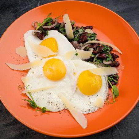 Рецепт Яичницы с фасолью