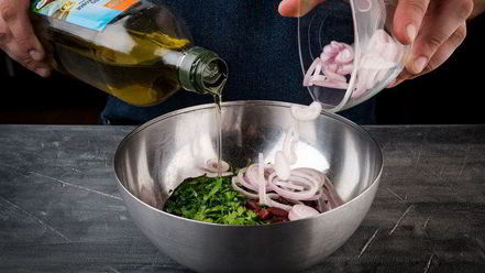 Рецепт яичницы с фасолью