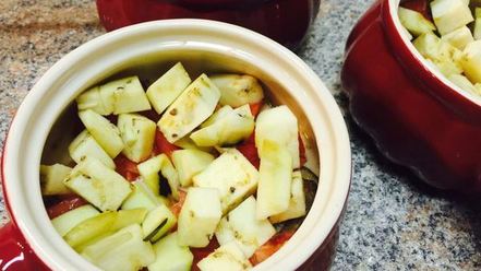 Рецепт яичницы с грибами, грудинкой и овощами