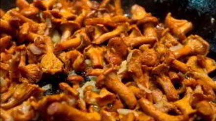 Рецепт яичницы с лисичками