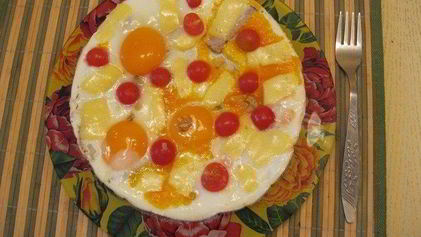 Рецепт Яичницы с мясом