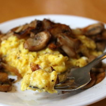 Рецепт Яичницы с шампиньонами