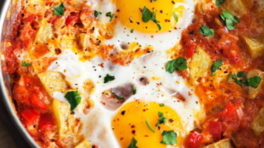 Рецепт яичницы с сыром