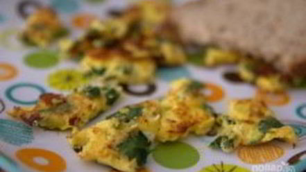 Рецепт яичницы с творогом