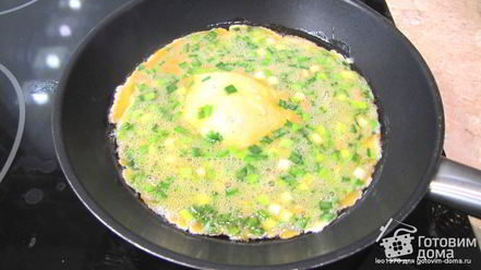 Рецепт яичницы с зеленым луком