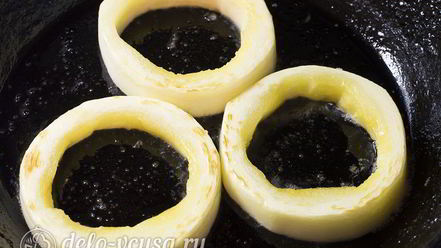 Рецепт яичницы в кабачке