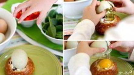 Рецепт яичницы в хлебном горшочке