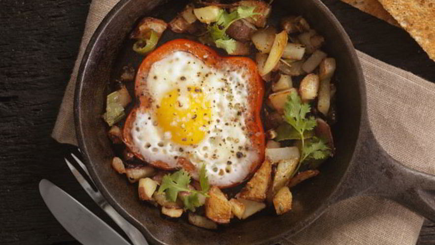 Рецепт яичницы в перце