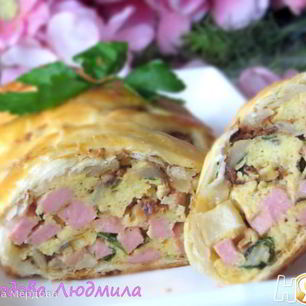 Рецепт Яичницы в слоеном тесте к завтраку