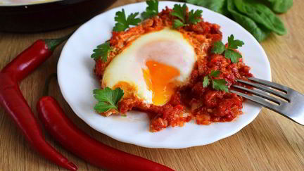 Рецепт Яичницы в томате по-африкански