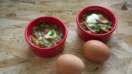 Рецепт завтрака из сосисок и яиц