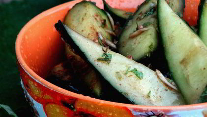 Рецепт Закуски Битые огурцы