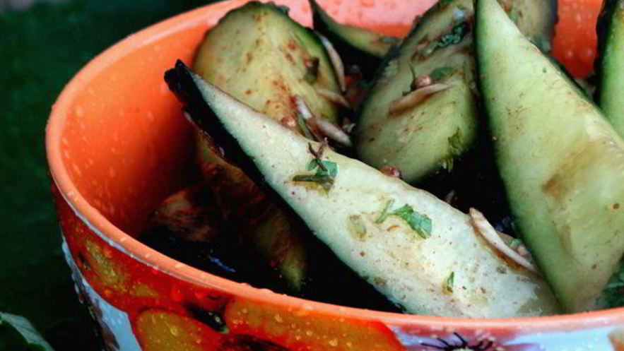 Рецепт закуски битые огурцы