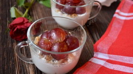 Рецепт закуски из козьего сыра с виноградом