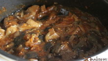 Рецепт закуски из лесных грибов с баклажанами