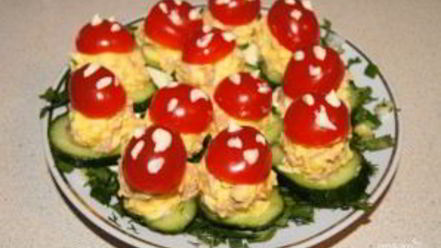 Рецепт закуски мухоморчики