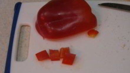 Рецепт закуски на шпажках с ветчиной