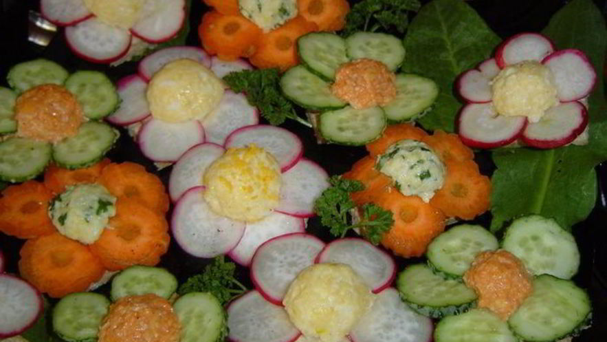 Рецепт закуски полевые цветы