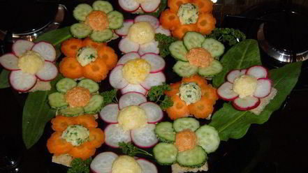 Рецепт закуски полевые цветы